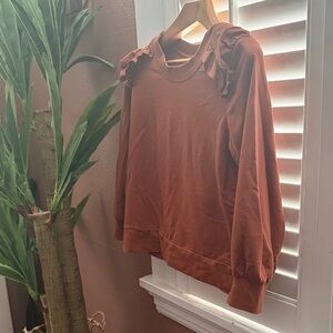 Women's Ruffled Rust Top